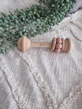 Load image into Gallery viewer, Beechwood Keepsake Rattle with Silicone detail
