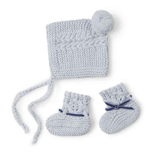 Load image into Gallery viewer, SHK Merino Wool Kids Bonnet and Bootie Set