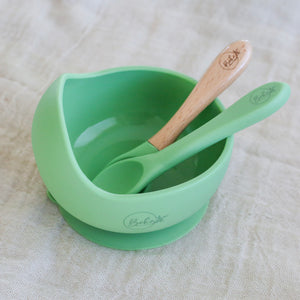 Silicone Suction Feeding Bowl & 2 Spoons