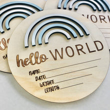 Load image into Gallery viewer, Rainbow Hello World Announcement Disc