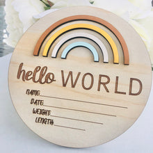 Load image into Gallery viewer, Rainbow Hello World Announcement Disc