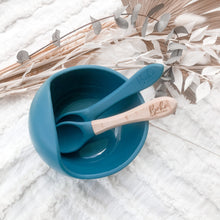 Load image into Gallery viewer, Silicone Suction Feeding Bowl & 2 Spoons