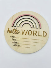 Load image into Gallery viewer, Rainbow Hello World Announcement Disc