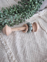 Load image into Gallery viewer, Beechwood Keepsake Rattle with Silicone detail
