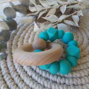 Mono Wooden Teething Toy Solid Colour