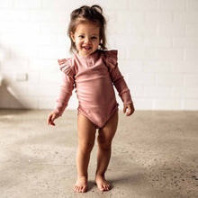 Load image into Gallery viewer, SHK Rose Organic Long Sleeve Bodysuit
