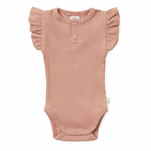 Load image into Gallery viewer, SHK Rose Organic Short Sleeve Bodysuit
