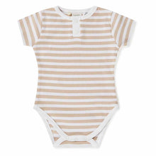 Load image into Gallery viewer, SHK Pebble Stripe Short Sleeve Organic Body Suit
