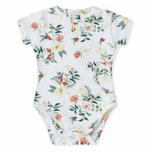 Load image into Gallery viewer, SHK Festive Berry Short Sleeve Organic Body Suit
