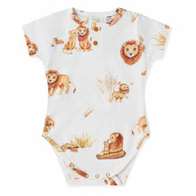 Load image into Gallery viewer, SHK Lion Short Sleeve Organic Body Suit
